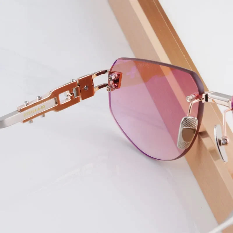 Rimless 164 Grand-imperyn Luxury Sunglasses Irregular Square Alloy High Quality Gradient Classicla Boundless UV400 Outdoor Gafas