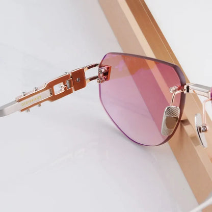 Rimless 164 Grand-imperyn Luxury Sunglasses Irregular Square Alloy High Quality Gradient Classicla Boundless UV400 Outdoor Gafas