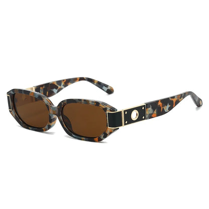 European American Polygon Small Sunglasses UV Protection Sun Glasses Multi Color Lens Women Street Fashion Outdoor Beach Shades
