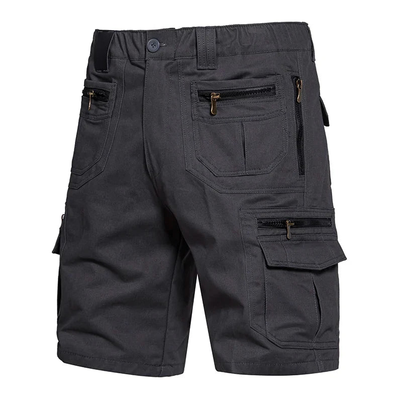Men's Large Size Loose Casual Shorts Fashion Trendy Versatile Cotton Shorts Elastic Waist Summer Work Shorts