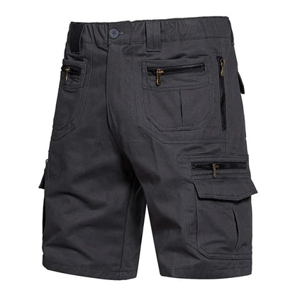 Men's Large Size Loose Casual Shorts Fashion Trendy Versatile Cotton Shorts Elastic Waist Summer Work Shorts