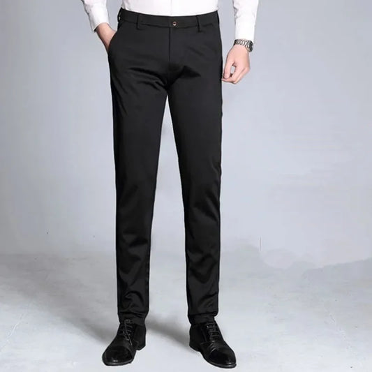 Formal Dress Suit Pants Tall Men 190CM Business Black Blue Plus Size 40 42 44 46 Extra Long Lengthened Straight Office Trousers