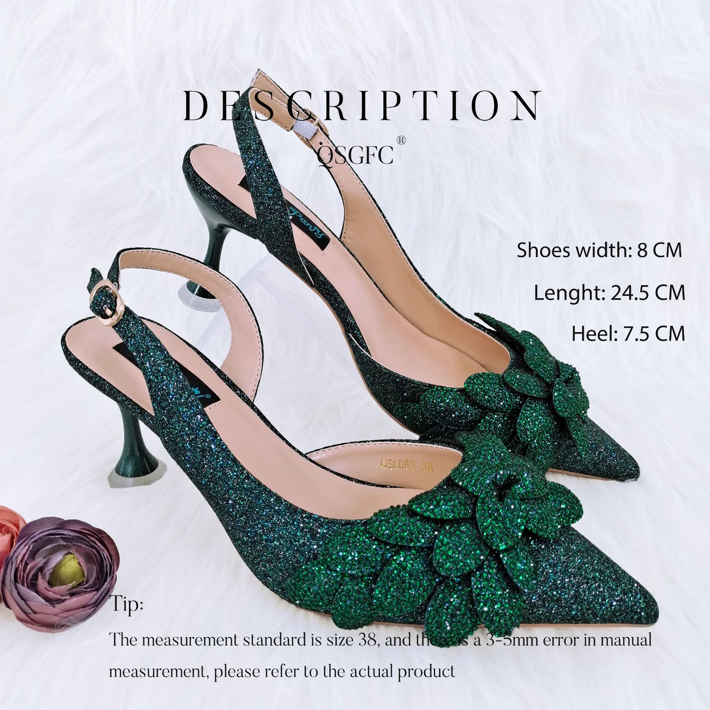 Nigerian Banquet Shoes and Bags African Fashion Peach Ladies Matching Shoes and Bags Pointed Toe High Heels Wedding Party