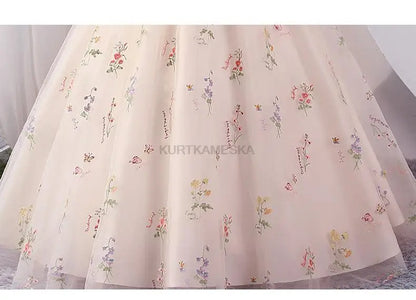 Luxury Floral Embroidery Long Prom Evening Wedding Shooting Dresses Women 2025 Summer Party Formal Occasions Reception Dress