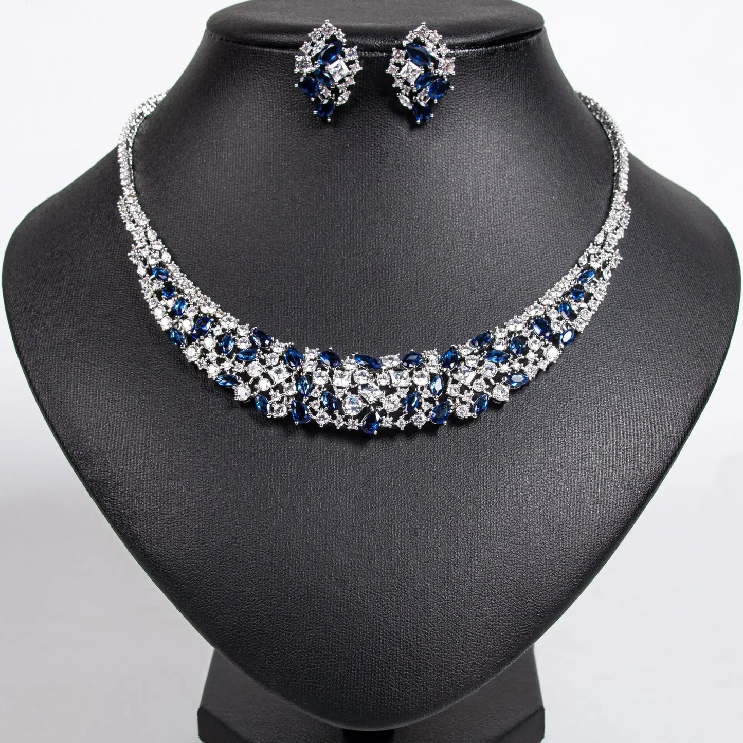 Pop Hot Stereo Jewelry Oil Painting Necklace Earrings Premium Multi-Color 2-Piece Wedding Travel Women's Holiday Gift M-1000