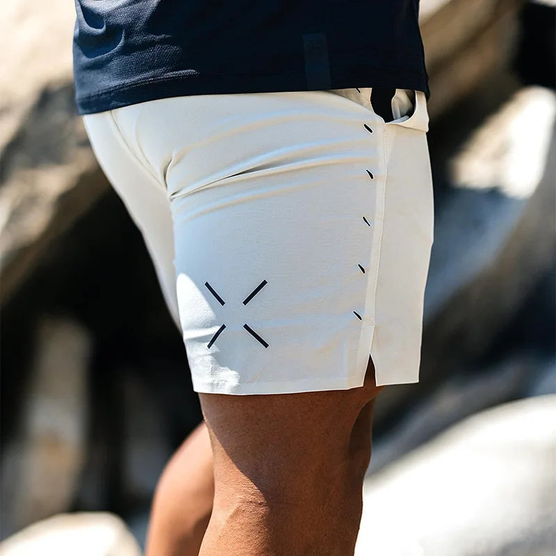 Men's Compression Shorts Quick Dry Elastic Baselayer Summer Gym Running Basketball Fitness Training Casual Sport Quarter Pants