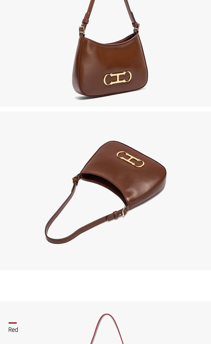 Fashion Classic Women's New Shoulder Bag Solid Color Design Retro Style Casual Minimalist Versatile Women's Handbag