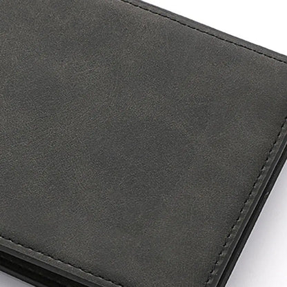 Fashion PU Leather Men Wallet Large-capacity Multi-card Slot Card Bag Folding Money Bag Lightweight Short Skin Short Purse