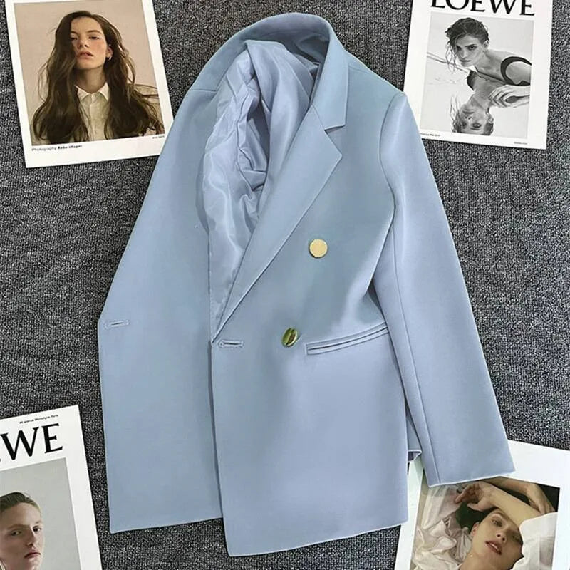 Casual Plaid Women's Suit Jacket Spring Autumn New Style Large Size Street Style Top Quality Polyester Commute Style Fashionable