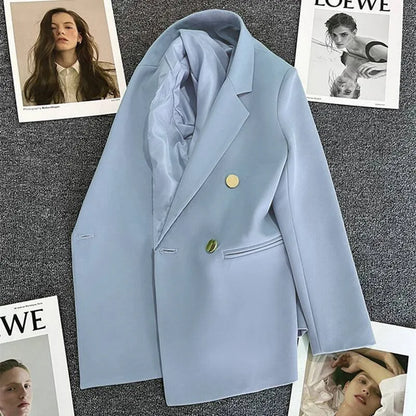 Casual Plaid Women's Suit Jacket Spring Autumn New Style Large Size Street Style Top Quality Polyester Commute Style Fashionable