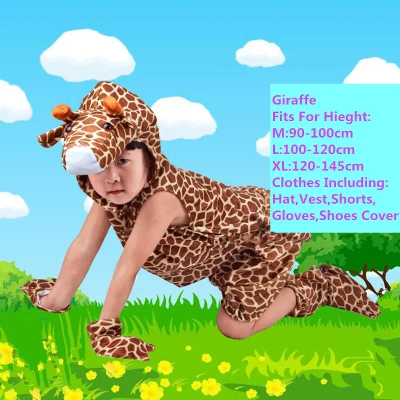 Cute Multiple Animal Costume Children Kids Boys Girls Summer Short Cosplay Costumes  Carnival Party Dress Halloween