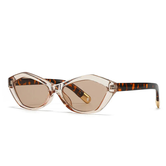 Fashion UV400 Cat Eye Sunglasses for Women Outdoor Stylish Retro Eyewear with Unique Temple Design Sun Glasses Gafas De Sol