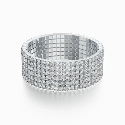 Stretch Rope Moissanite Tennis Bracelet for Women Man 2.5/3.mm Brilliant Cut 925 Sterling Silver Hand Chain Party Jewelry Gifts