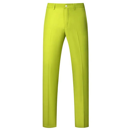 New Men Solid Colour Formal Suit Pants Black / Red / Royal Blue Homme Wedding Office Social Slim Fit Trousers