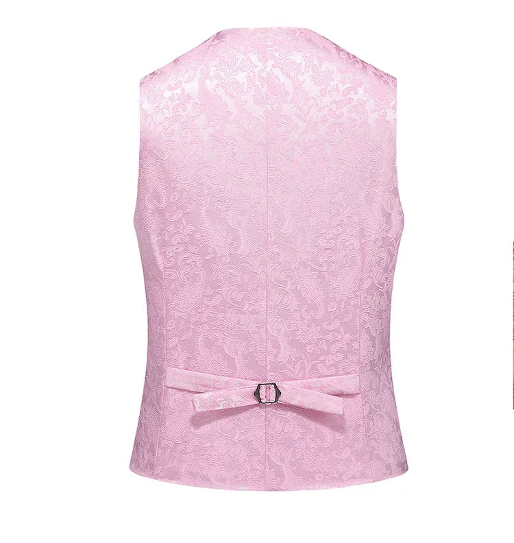 2026 New Men's Red Sleeveless Vest Coat, Single-breasted V Neck Waistcoat, Wedding Party Vests Blue Black Asian Size M-5XL 6XL