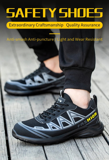 Work Safety Shoes Men Safety Boots Anti-smash Anti-puncture Work Shoes Sneakers Shoes Male Work Boot Indestructible