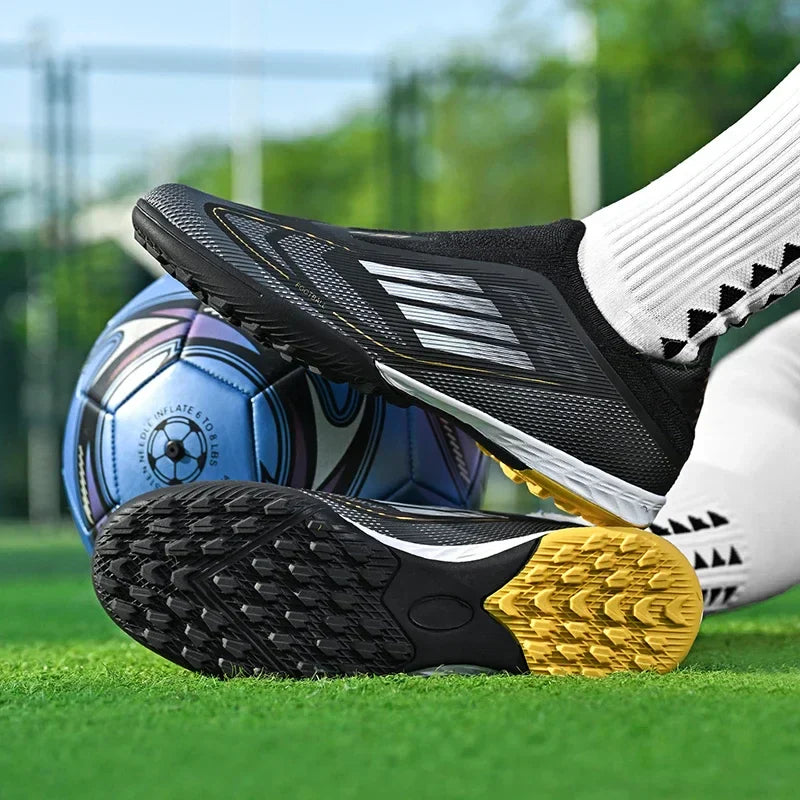 New Men Football Boots Outdoor Sport Training Soccer Shoes Match Boys Adult Cleats Breathable Non Slip Long Spikes Comfortable