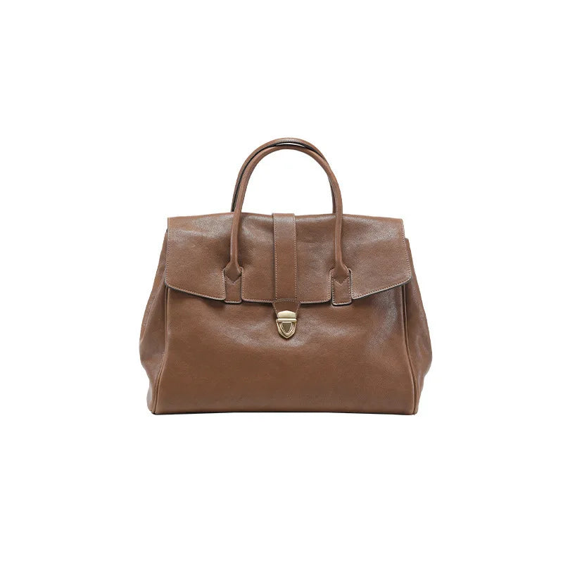 England Style Tote Bags For Women Luxury Designer Handbag And Purse 2024 New Vintage Lock Large Capacity Underarm Bag