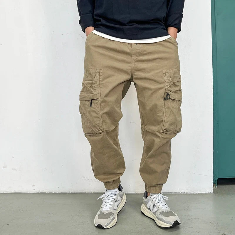 American Vintage Functional Cargo Pants Men Clothing High Quality Khaki Casual Jogging Pants Harajuku Tactical Joggers Trousers