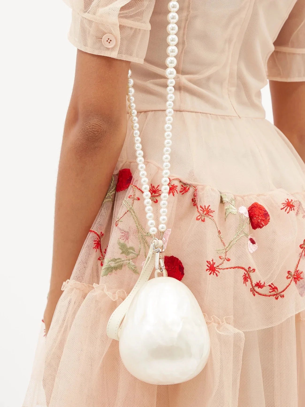 Mini Pearl Bag Crossbody Beaded Necklace Shoulder Handbag Egg Evening Fashion Totebag Women Hand Lady Phone Handbags Small Woman