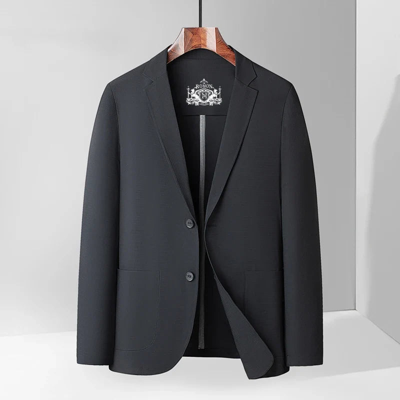 2026 Summer New Men's Blazer Thin Breathable Stretchy Sun Protection Casual Coat Outerwear Tops