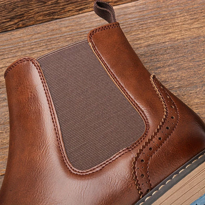 Size 7-13 Brogue Chelsea Men Boots Classical American Style Leather Boots