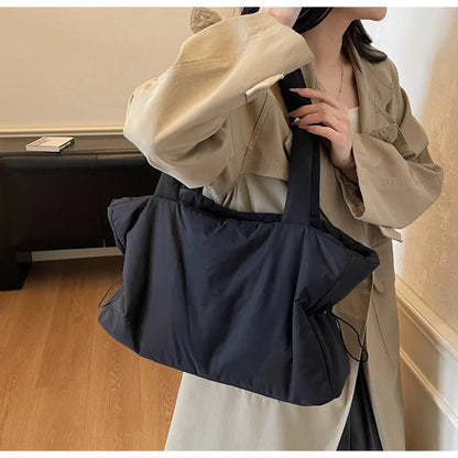Fashion Winter Women Shoulder Bag Large Simple Shopping Commuting Bag Simple and Practical Textured Casual Versatile Tote Bag