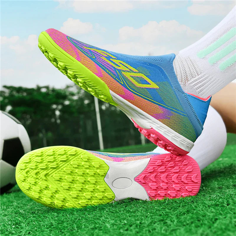 New Men Football Boots Outdoor High-top Soccer Shoes Cleats Hot-selling Grass Match Indoor Sneakers Non-Slip High-quality