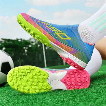 New Men Football Boots Outdoor High-top Soccer Shoes Cleats Hot-selling Grass Match Indoor Sneakers Non-Slip High-quality