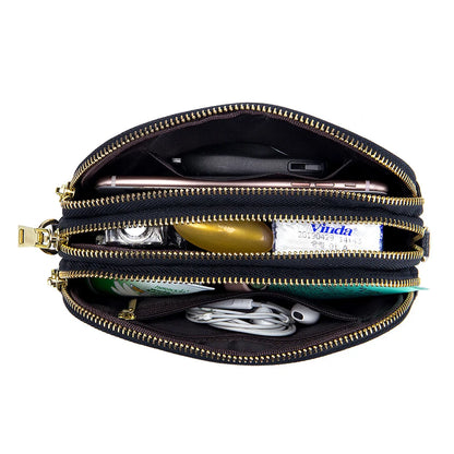 Genuine Leather Trend Shoulder Bag Luxury Totes Cowhide Handbag Versatile Crossbody Lipstick Phone Pouch For Women Grrls