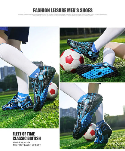 Men's football shoes with long studs for men, women, children, boys, teenagers, sports sneakers, outdoor training shoes