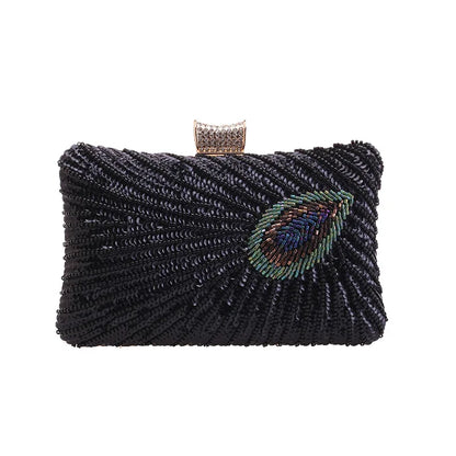 Women's Evening Clutch Bag Party Purse Luxury Wedding Clutches For Bridal Exquisite Crystal Ladies Handbag Apricot Silver Wallet