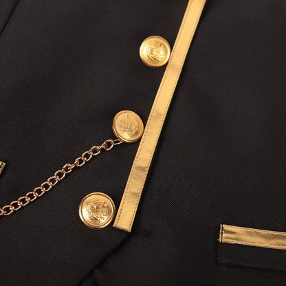 Men Suit Vest British Style Slim Contrast Color Male Waistcoat Turn Down Collar Single-breasted Wedding Party Man Vest