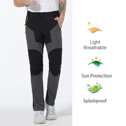Quick Dry Hiking Pants Men Outdoor Running Camping Climbing Waterproof Mountain Trousers Stretch Lightweight Pants