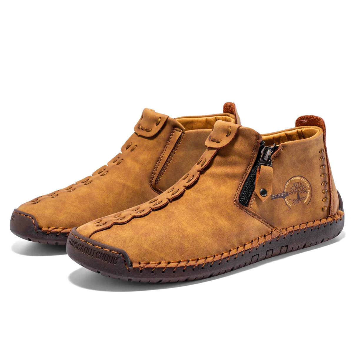 2026 New Style Comfortable Loafers Fashion Ethnic Style Casual Shoes Men's Slip-on Spring Breathable Boots Plus Size Ankle Boots