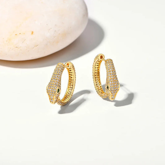 Boucles d'oreilles serpent en argent 925 couleur D VVS1, créoles et clous en moissanite, pour femmes et hommes, bijoux de fête et de fiançailles