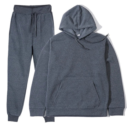 Men Tracksuit Casual Joggers Hooded Sportswear Jackets And Pants 2 Piece Sets Hip Hop Running Sports Suit S-XXXL