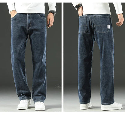 2026 New Y2K  Autumn and Winter Baggy  Jeans Men's  Loose Straight Wide-leg Business Trousers Mens Clothing