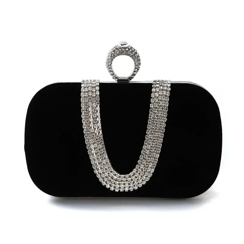 Luxury Women Evening Bags Diamond Luxury Clutch Bag Party Diamonds Lady Black Red Chain Shoulder Bag Handbags for Purse