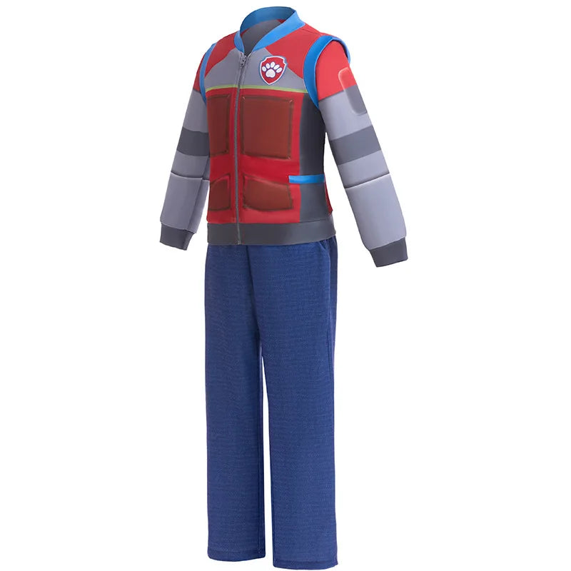 2026 Carnival Cartoon Dog Girls Cosplay Costume Children Anime Cartoon Number Tops Dress Up Skye Ryder Cute Clothing Boys set
