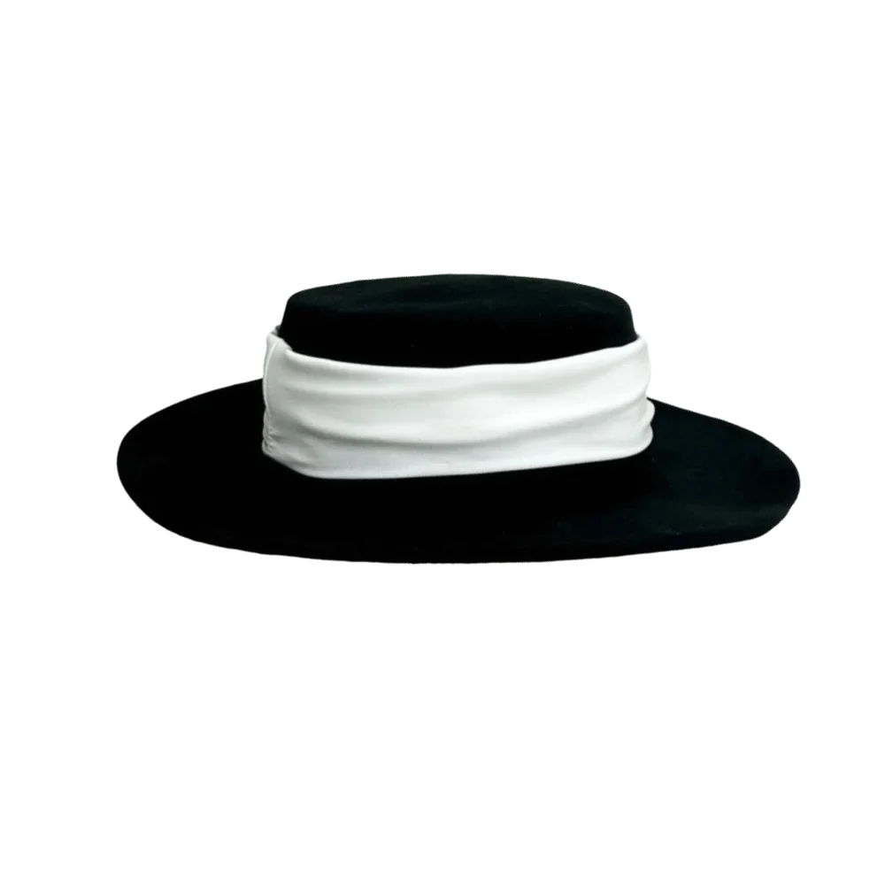 Fashion Formal Top Hat for Women Wide Brim Elegant Flat Felt Hat Retro Warm Fedoras Hats for Party
