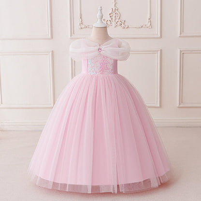 Sleeping Beauty Princess Cosplay Girls Dress Carnival Christmas Halloween Costumes Sequin Party Dress Birthday Wedding Prom Gown