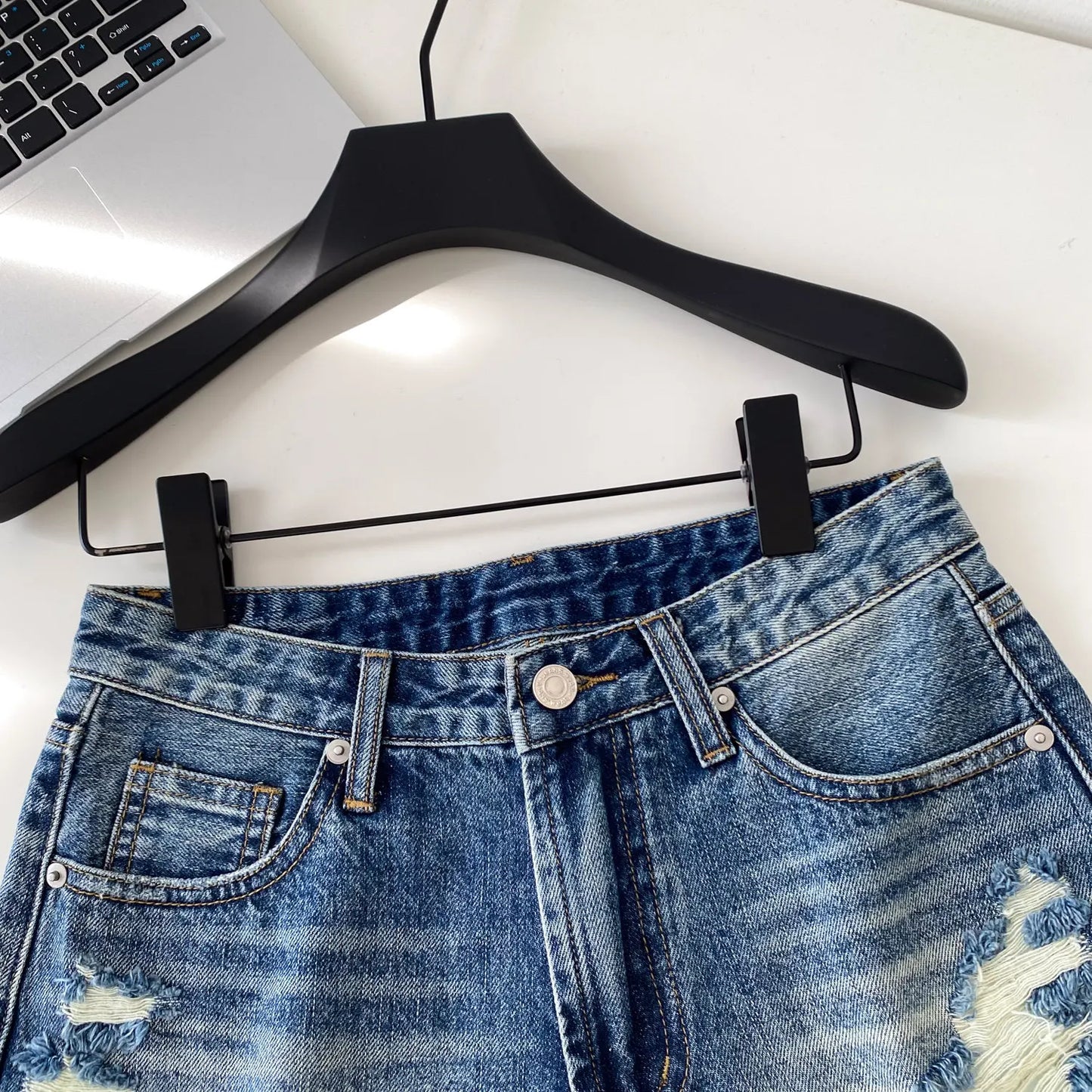 American Retro Camouflage Mini Shorts 2026 Ladies Hollow Out Slim Beach Pants Hot Girl Sexy Print Denim Shorts