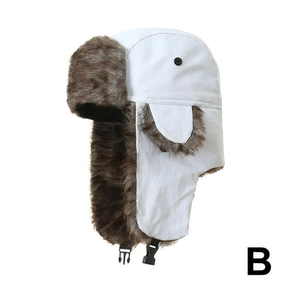 Men Women Russian Hat Trapper Bomber Hats Winter Thermal Male Caps Hat Faux Earflap Ski Lei Feng Snow Caps Outdoor Ushanka Y1D0