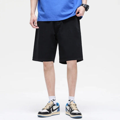 Summer New White Casual Men's Denim Shorts Ripped Fashion Loose Straight Street Bermuda Jeans Male Hole Short Pants