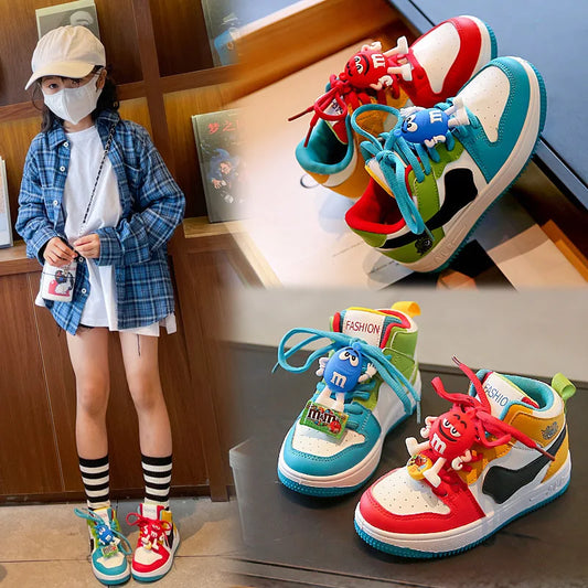 New Four Seasons Kids Single Sneaker Mandarin Ducks Basketball Sports Shoes Boys Girls Sneaker Board Shoes Children Casual Shoes