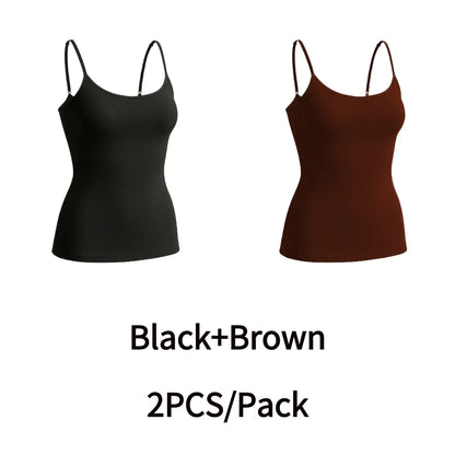 High Quality Women Seamless Cami Single Layer Adjustable Straps Scoop Neck Comfort Body Control Shaping Tank Top