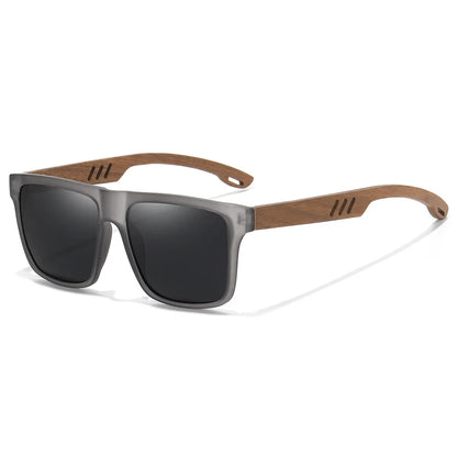 New Arrivals Black Wooden Polarized Sunglasses for Men Bamboo Sunglasses Red UV400 Lenses Fashion Driving Shades S5565