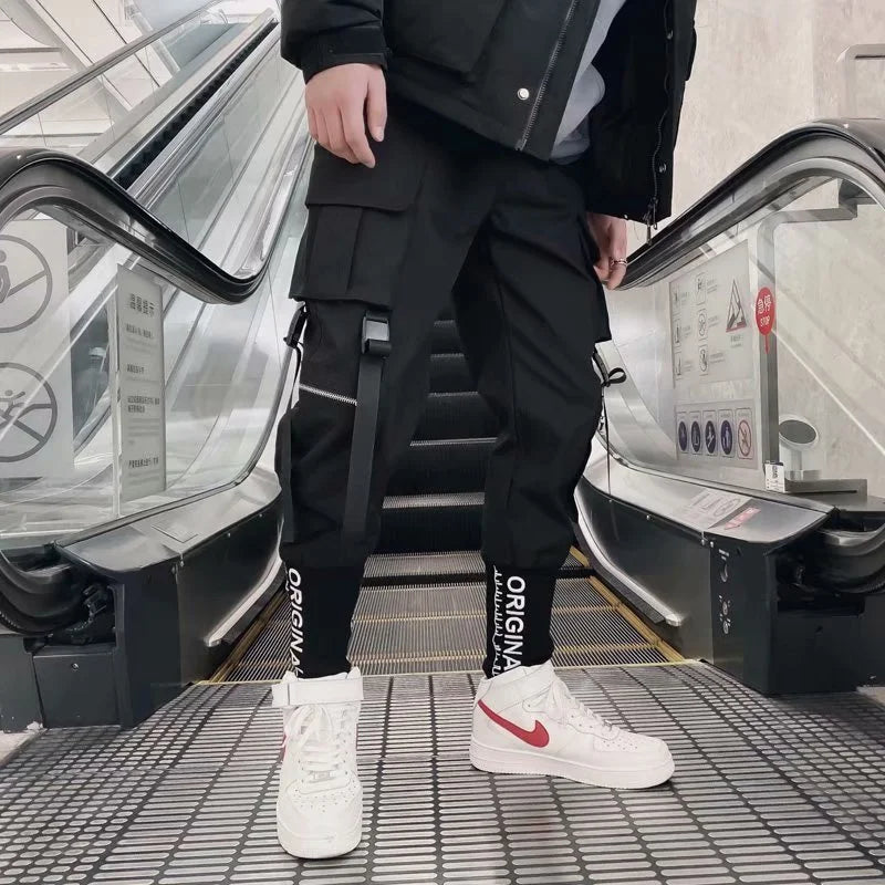 Mens Techwear Sweatpants Y2K Streetwear Jogging Pants Men Hip Hop Street Dance Casual Trousers Vintage Cargo Pant Pantalon Homme