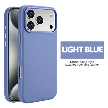 Official Leather Case for IPhone 17 Pro Max 16 15 14 13 Pro Max for Magsafe Magnetic Protective Cover Anti-drop Case